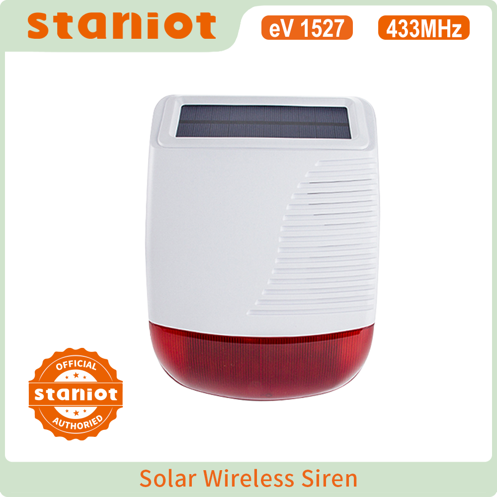 Home Security Lights - Staniot Sirena stroboscopica solare esterna wireless