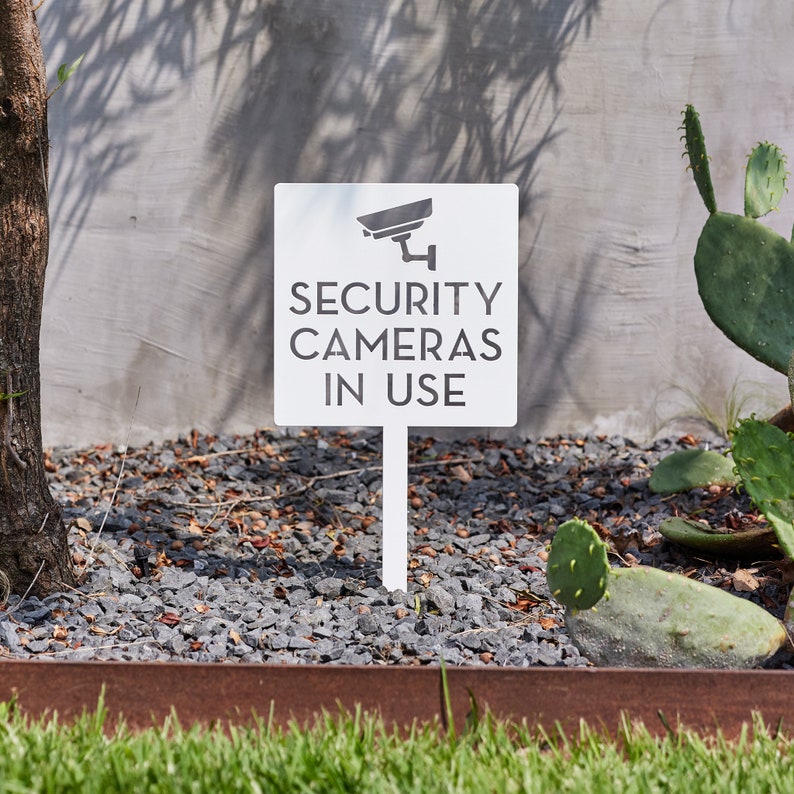 Home Yard Security Cameras - Cartello di Sicurezza per Esterni -