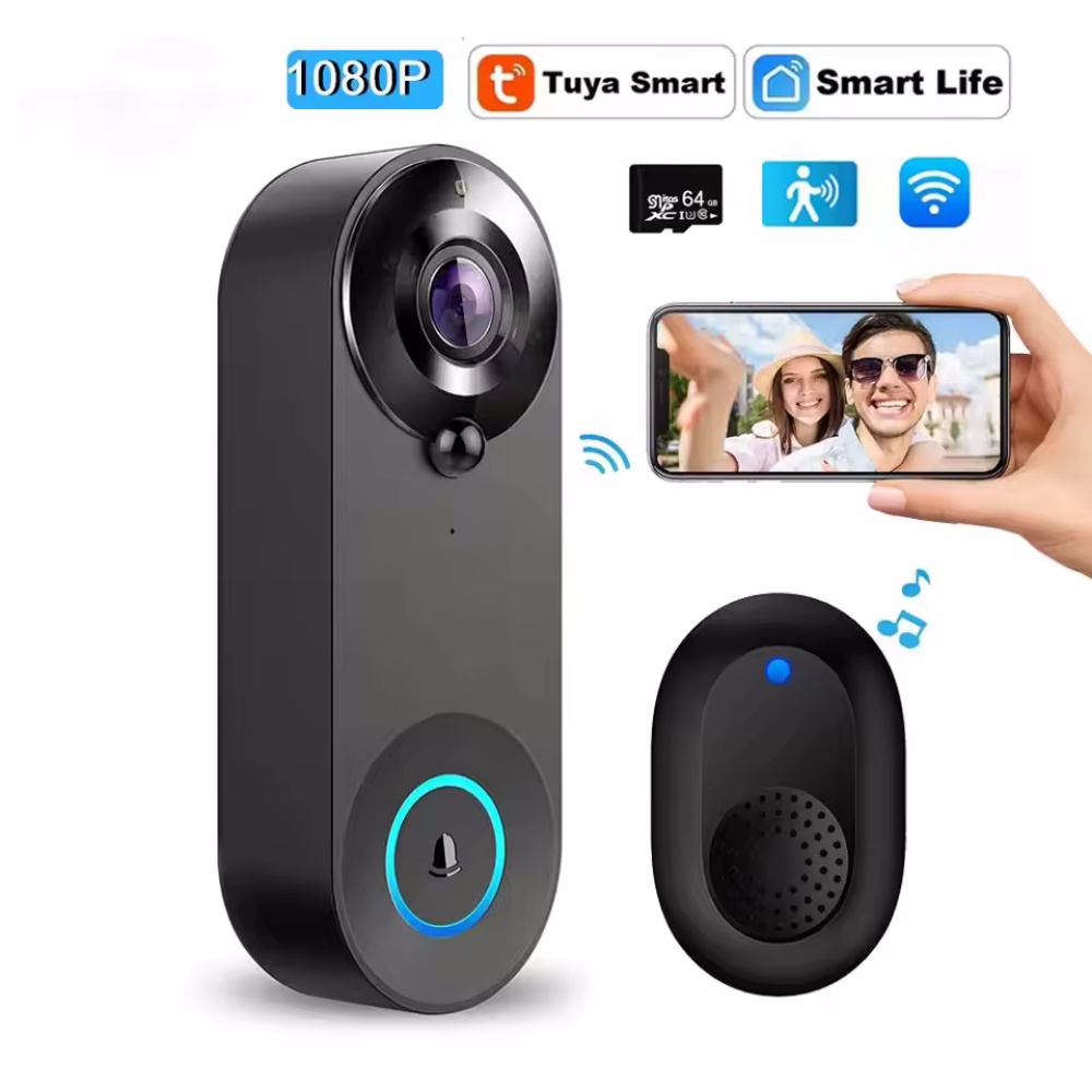 Home Security No Wifi Needed - Tuya 1080P Wireless WIFI Campanello Videocitofono