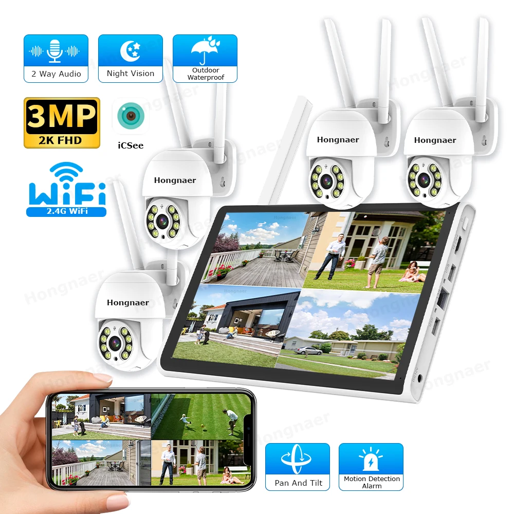 Home Security Camera - Kit di Videosorveglianza Wireless Hongnaer 2026