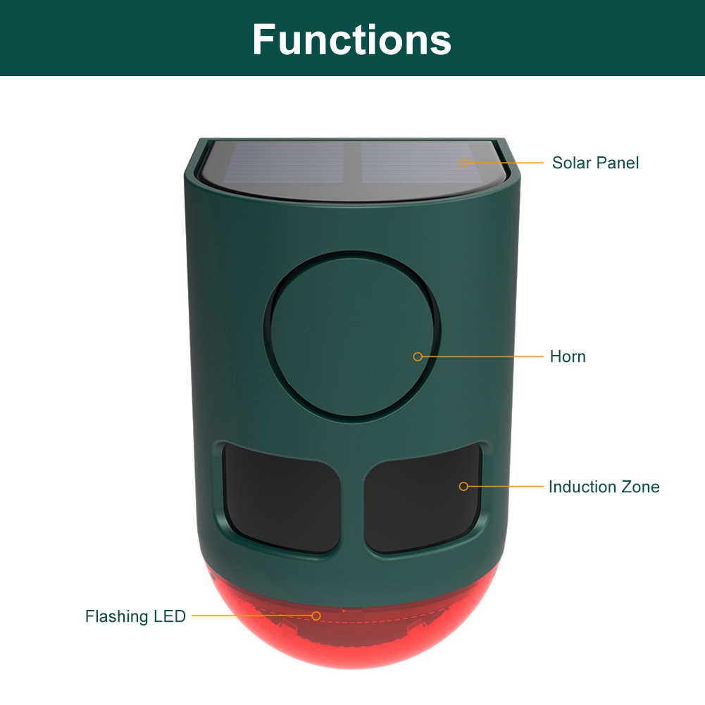 Home Security Yard Sensors - Allarme Solare da Esterno con Sensore