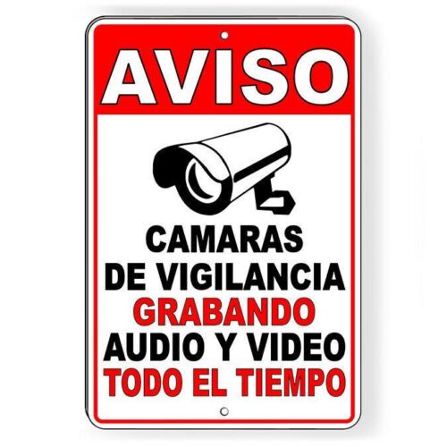 Home Yard Security Cameras - Targa in metallo vintage con testo