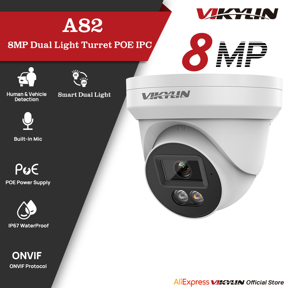 Home Security Service - VIKYLIN Telecamera di Sicurezza IP 8MP