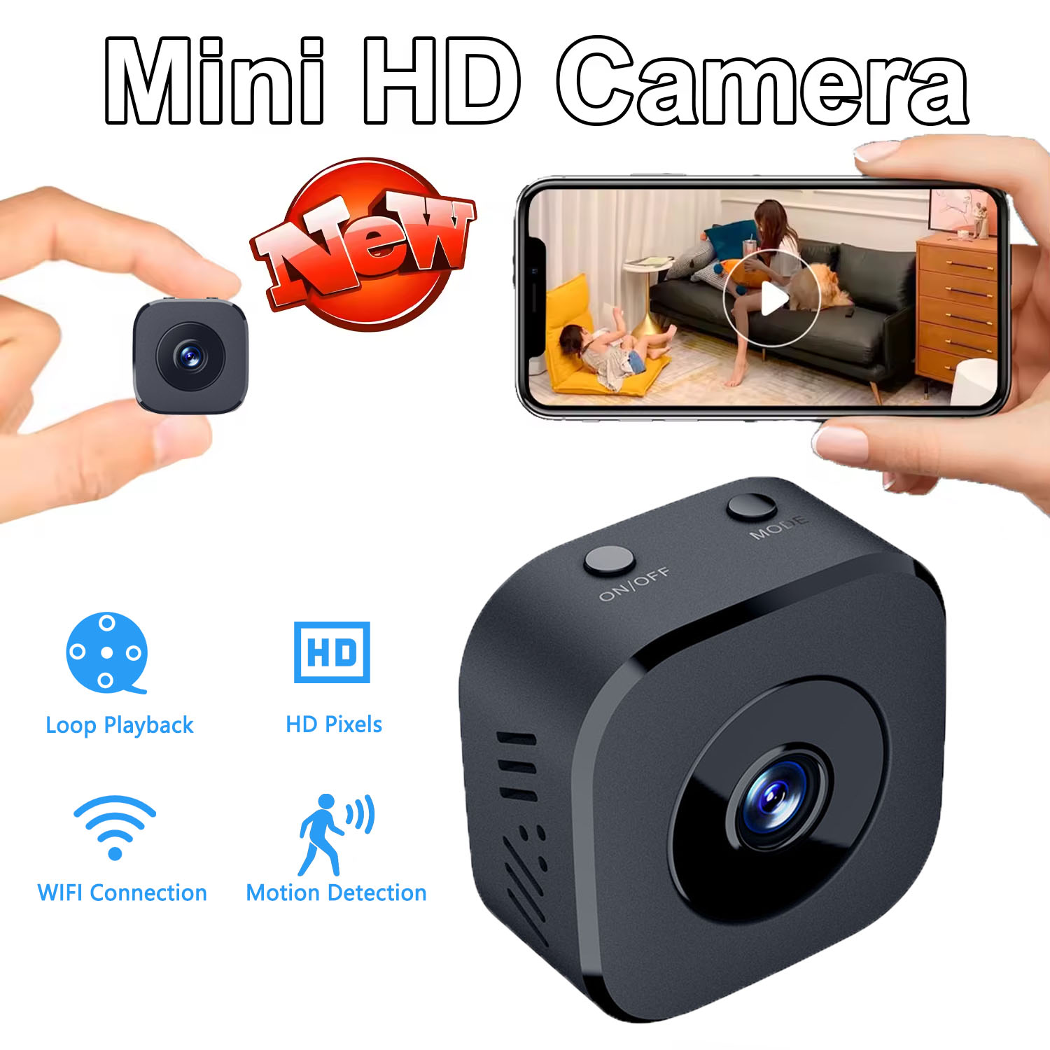 Home Security No Wifi Needed - Telecamera di sicurezza 4K Mini visione