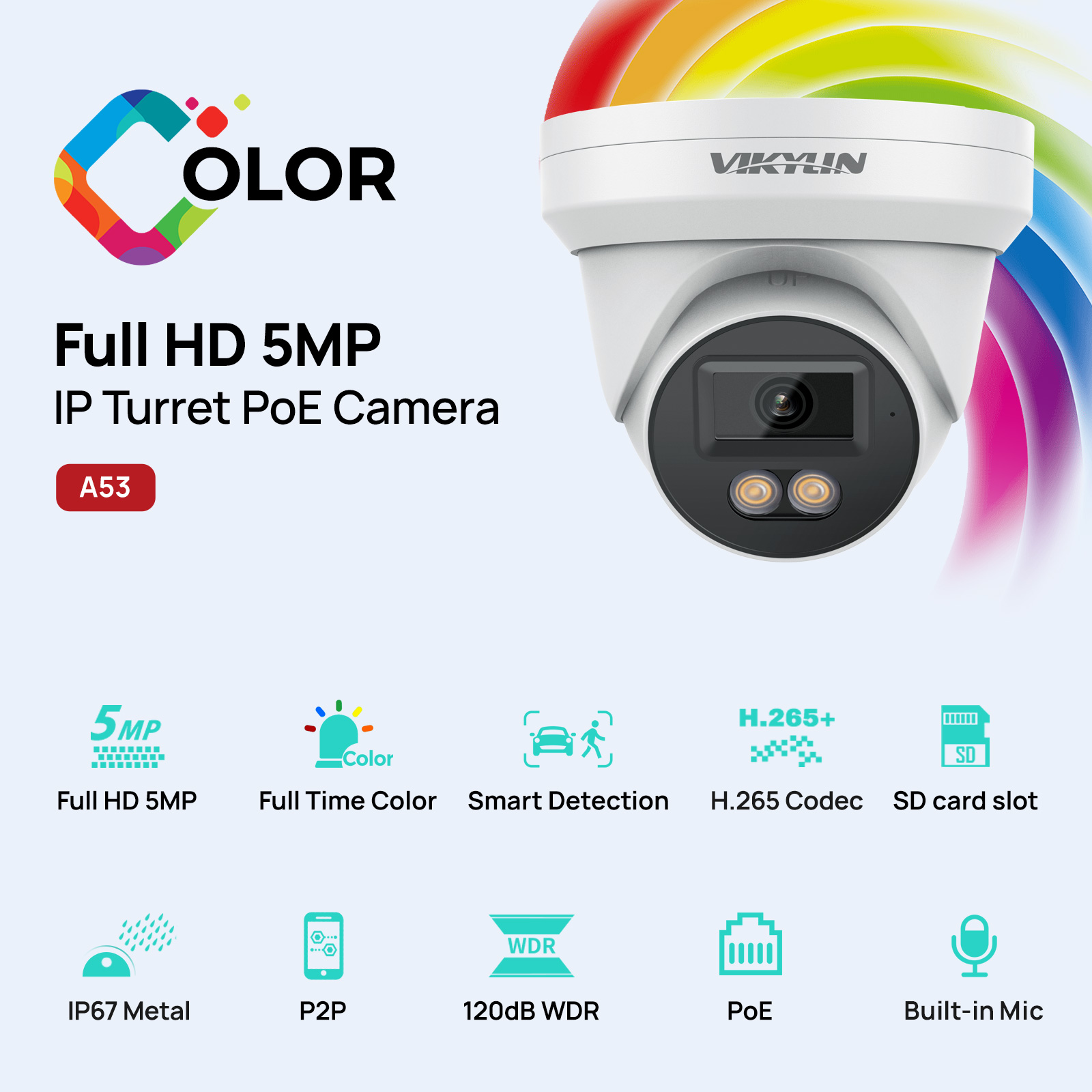 Home Security Service - Telecamera di Sicurezza IP VIKYLIN 5MP