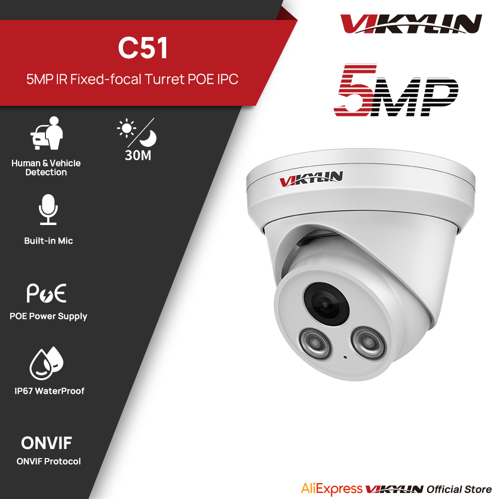Home Security Service - VIKYLIN Telecamera IP 5MP con Luce