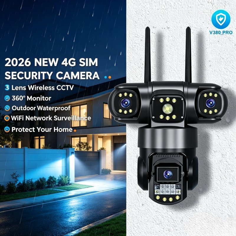 Home Yard Security Cameras - Telecamera di sicurezza 360° con 3