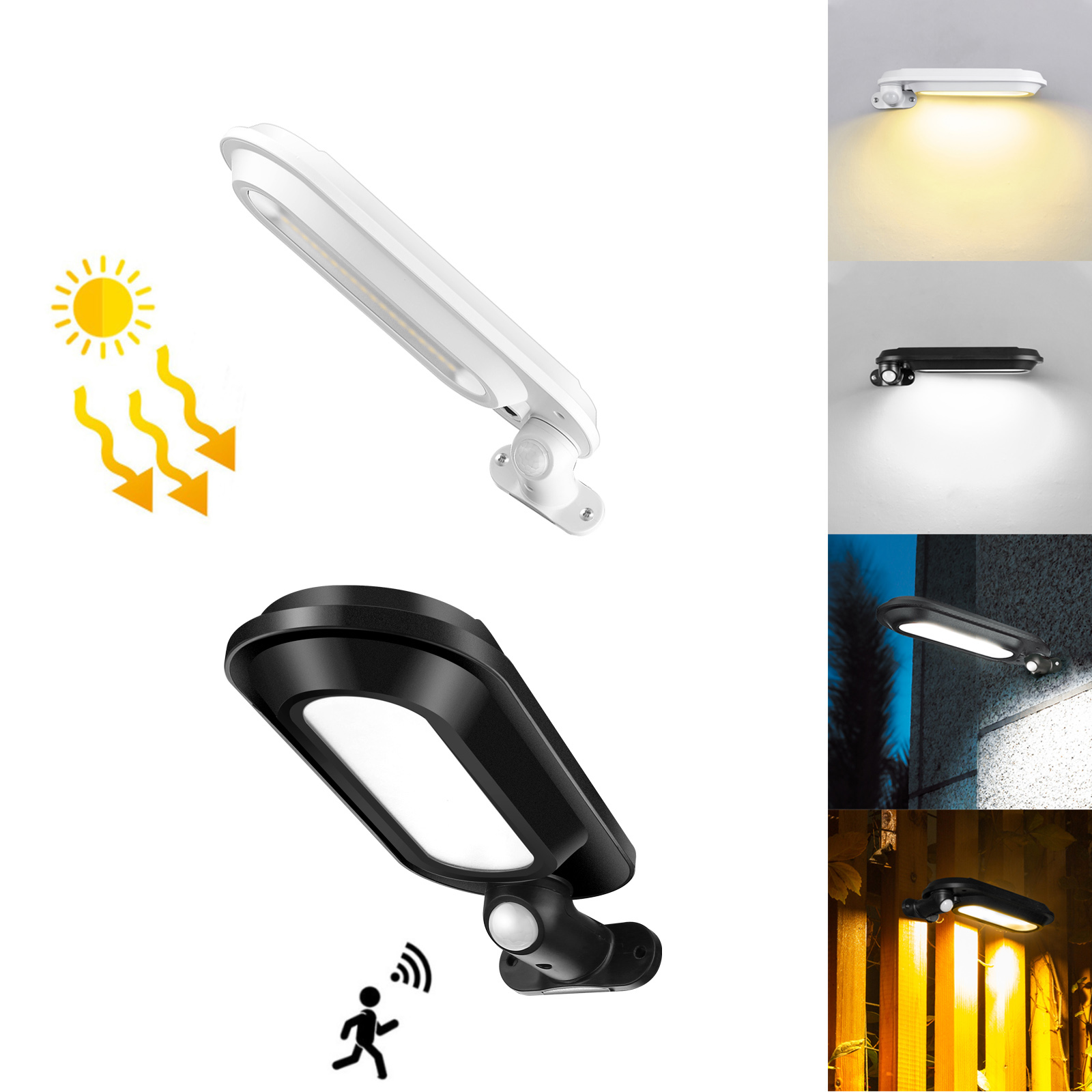 Home Security Yard Sensors - Lampada da parete a LED girevole