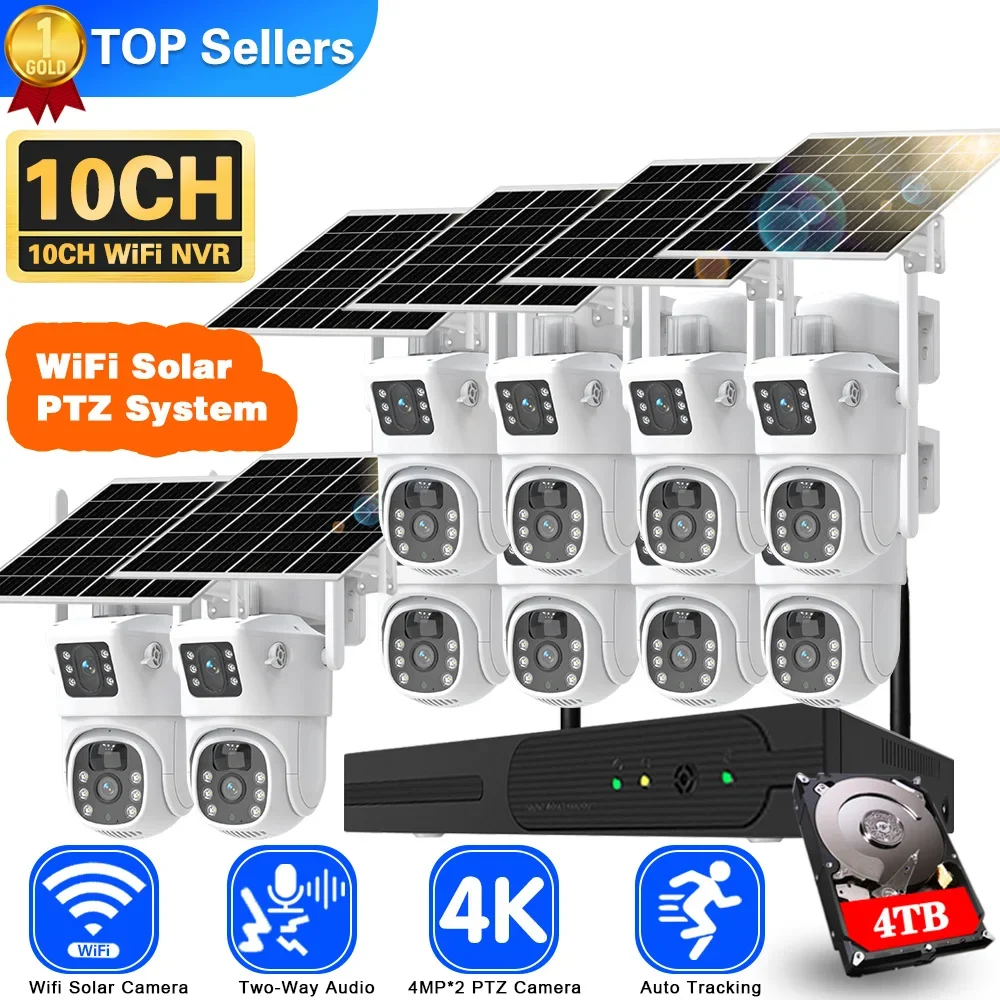 4K 8MP Dual Lens Wifi Solar CC - Home Security Monitoring System recensione e prezzo