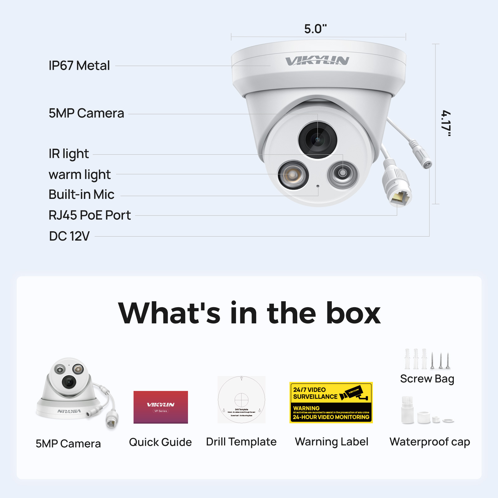 Telecamera IP VIKYLIN 5MP Smar - Home Security Service recensione e prezzo