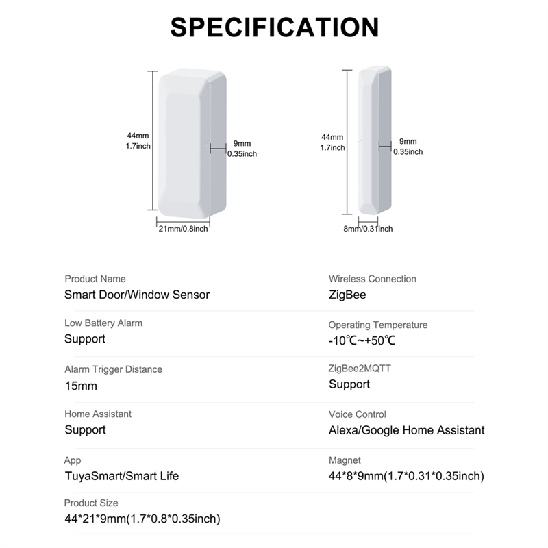 ABLG Tuya Zigbee Sensore per p - Home Security Doors recensione e prezzo
